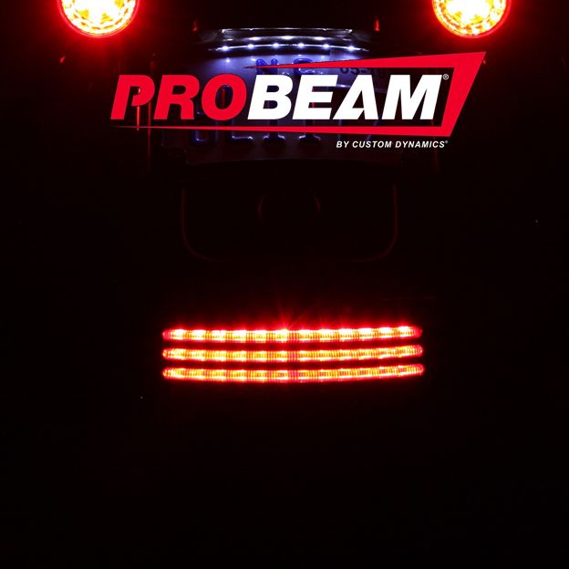 Custom Dynamics PROBEAM® AUXILIARY RUN & BRAKE LED TRIBAR FOR 2014-2023 FLHX, FLHXS, FLTRX, FLTRXS & FLHRXS