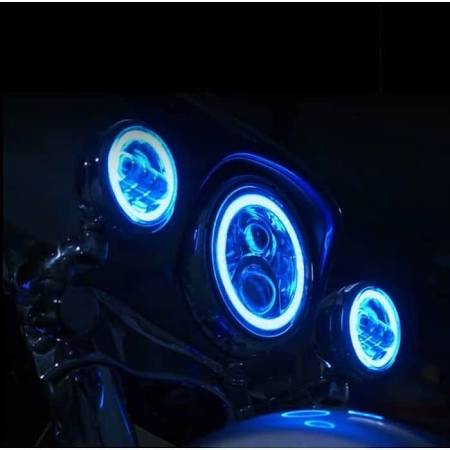 PROGLOW™ 7" COLOR CHANGING HALO LED HEADLIGHT WITH MOUNTING RING FOR 94-13 HARLEY-DAVIDSON