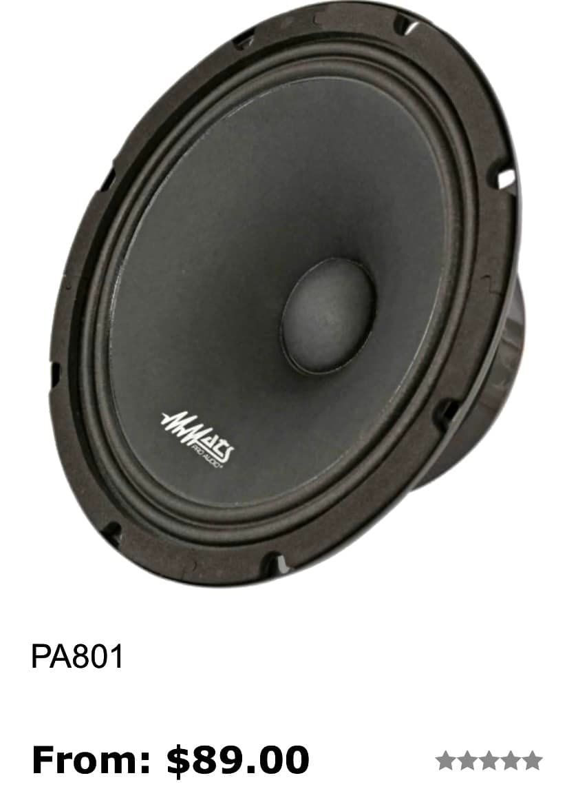 PA801 8" mid bass/ mid range speaker