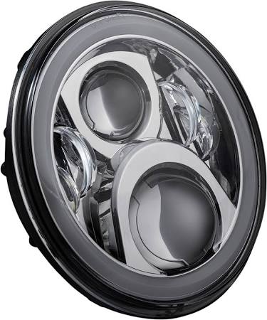 PROGLOW™ 7" COLOR CHANGING HALO LED HEADLIGHT WITH MOUNTING RING FOR 94-13 HARLEY-DAVIDSON